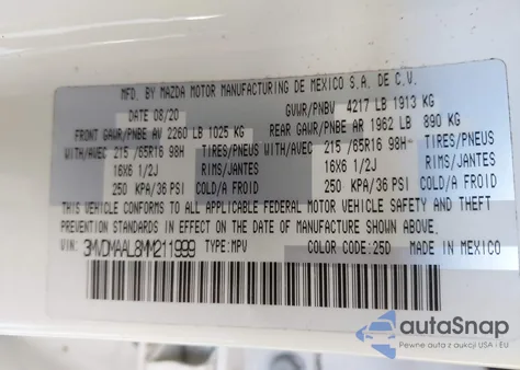 2021 Mazda Cx-30 2.5 S из США, поврежденный, VIN 3MVDMAAL8MM211999